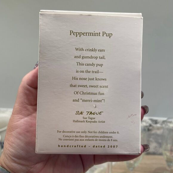 Hallmark NEW Peppermint Pup Christmas Tree Ornament 2007 - Picture 5 of 7
